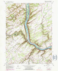 Lumberville Pennsylvania Historical topographic map, 1:24000 scale, 7.5 X 7.5 Minute, Year 1955