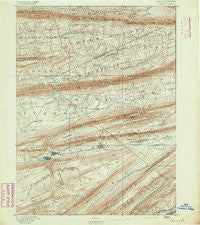 Lykens Pennsylvania Historical topographic map, 1:62500 scale, 15 X 15 Minute, Year 1892