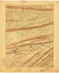 Lykens Pennsylvania Historical topographic map, 1:62500 scale, 15 X 15 Minute, Year 1892