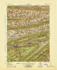 Lykens Pennsylvania Historical topographic map, 1:62500 scale, 15 X 15 Minute, Year 1943