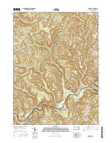 Mahaffey Pennsylvania Current topographic map, 1:24000 scale, 7.5 X 7.5 Minute, Year 2016