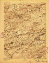 Mahanoy Pennsylvania Historical topographic map, 1:62500 scale, 15 X 15 Minute, Year 1893