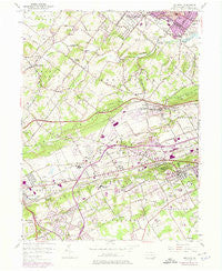 Malvern Pennsylvania Historical topographic map, 1:24000 scale, 7.5 X 7.5 Minute, Year 1955