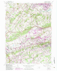 Malvern Pennsylvania Historical topographic map, 1:24000 scale, 7.5 X 7.5 Minute, Year 1955