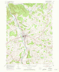 Mansfield Pennsylvania Historical topographic map, 1:24000 scale, 7.5 X 7.5 Minute, Year 1954