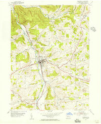Mansfield Pennsylvania Historical topographic map, 1:24000 scale, 7.5 X 7.5 Minute, Year 1954
