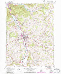 Mansfield Pennsylvania Historical topographic map, 1:24000 scale, 7.5 X 7.5 Minute, Year 1954
