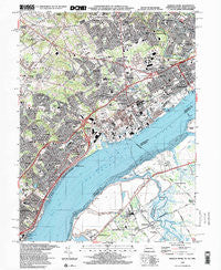 Marcus Hook Pennsylvania Historical topographic map, 1:24000 scale, 7.5 X 7.5 Minute, Year 1995