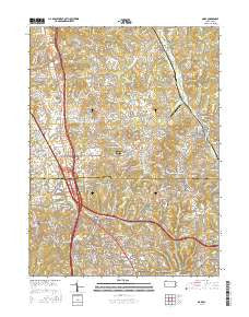 Mars Pennsylvania Current topographic map, 1:24000 scale, 7.5 X 7.5 Minute, Year 2016