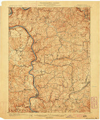Masontown Pennsylvania Historical topographic map, 1:62500 scale, 15 X 15 Minute, Year 1900