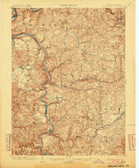Masontown Pennsylvania Historical topographic map, 1:62500 scale, 15 X 15 Minute, Year 1903