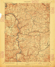 Masontown Pennsylvania Historical topographic map, 1:62500 scale, 15 X 15 Minute, Year 1903