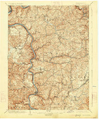 Masontown Pennsylvania Historical topographic map, 1:62500 scale, 15 X 15 Minute, Year 1903