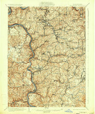 Masontown Pennsylvania Historical topographic map, 1:62500 scale, 15 X 15 Minute, Year 1935