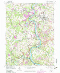 Masontown Pennsylvania Historical topographic map, 1:24000 scale, 7.5 X 7.5 Minute, Year 1964