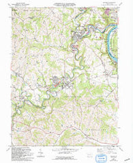 Mather Pennsylvania Historical topographic map, 1:24000 scale, 7.5 X 7.5 Minute, Year 1961