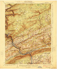 Mauch Chunk Pennsylvania Historical topographic map, 1:62500 scale, 15 X 15 Minute, Year 1924