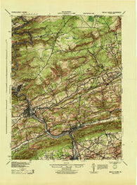Mauch Chunk Pennsylvania Historical topographic map, 1:62500 scale, 15 X 15 Minute, Year 1943
