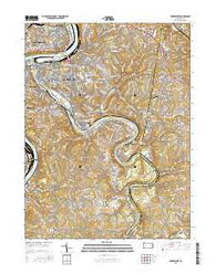 McKeesport Pennsylvania Current topographic map, 1:24000 scale, 7.5 X 7.5 Minute, Year 2016