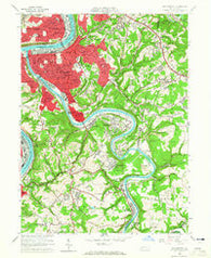 Mc Keesport Pennsylvania Historical topographic map, 1:24000 scale, 7.5 X 7.5 Minute, Year 1960