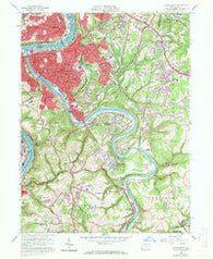 Mc Keesport Pennsylvania Historical topographic map, 1:24000 scale, 7.5 X 7.5 Minute, Year 1960