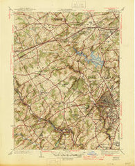 Media Pennsylvania Historical topographic map, 1:31680 scale, 7.5 X 7.5 Minute, Year 1945