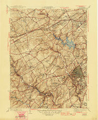 Media Pennsylvania Historical topographic map, 1:31680 scale, 7.5 X 7.5 Minute, Year 1945