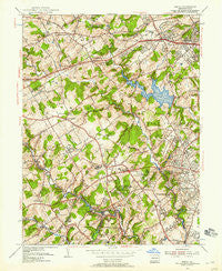 Media Pennsylvania Historical topographic map, 1:24000 scale, 7.5 X 7.5 Minute, Year 1955