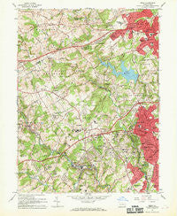 Media Pennsylvania Historical topographic map, 1:24000 scale, 7.5 X 7.5 Minute, Year 1966
