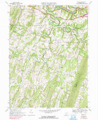 Mench Pennsylvania Historical topographic map, 1:24000 scale, 7.5 X 7.5 Minute, Year 1967