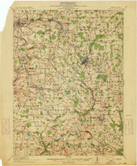 Mercer Pennsylvania Historical topographic map, 1:62500 scale, 15 X 15 Minute, Year 1913