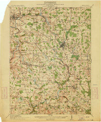 Mercer Pennsylvania Historical topographic map, 1:62500 scale, 15 X 15 Minute, Year 1913