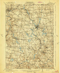 Mercer Pennsylvania Historical topographic map, 1:62500 scale, 15 X 15 Minute, Year 1913