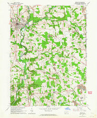 Mercer Pennsylvania Historical topographic map, 1:24000 scale, 7.5 X 7.5 Minute, Year 1961