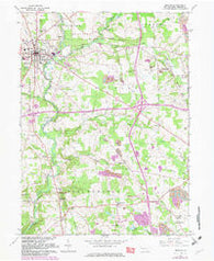 Mercer Pennsylvania Historical topographic map, 1:24000 scale, 7.5 X 7.5 Minute, Year 1961