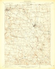 Mercer Pennsylvania Historical topographic map, 1:62500 scale, 15 X 15 Minute, Year 1913