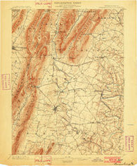 Mercersburg Pennsylvania Historical topographic map, 1:62500 scale, 15 X 15 Minute, Year 1902