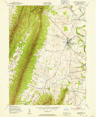 Mercersburg Pennsylvania Historical topographic map, 1:24000 scale, 7.5 X 7.5 Minute, Year 1943