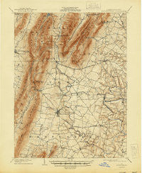 Mercersburg Pennsylvania Historical topographic map, 1:62500 scale, 15 X 15 Minute, Year 1902
