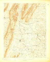 Mercersburg Pennsylvania Historical topographic map, 1:62500 scale, 15 X 15 Minute, Year 1900