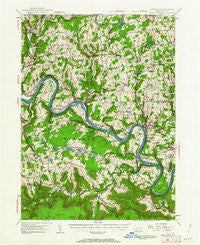 Meshoppen Pennsylvania Historical topographic map, 1:62500 scale, 15 X 15 Minute, Year 1945
