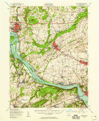 Middletown Pennsylvania Historical topographic map, 1:62500 scale, 15 X 15 Minute, Year 1956