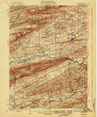 Mifflinburg Pennsylvania Historical topographic map, 1:62500 scale, 15 X 15 Minute, Year 1943