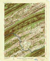 Mifflintown Pennsylvania Historical topographic map, 1:62500 scale, 15 X 15 Minute, Year 1937