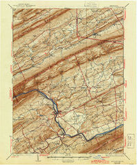 Mifflintown Pennsylvania Historical topographic map, 1:62500 scale, 15 X 15 Minute, Year 1937