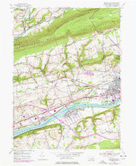 Mifflinville Pennsylvania Historical topographic map, 1:24000 scale, 7.5 X 7.5 Minute, Year 1954