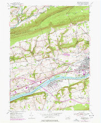 Mifflinville Pennsylvania Historical topographic map, 1:24000 scale, 7.5 X 7.5 Minute, Year 1954