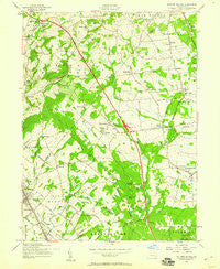 Milford Square Pennsylvania Historical topographic map, 1:24000 scale, 7.5 X 7.5 Minute, Year 1957
