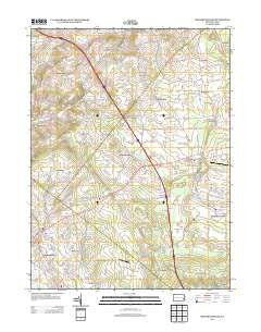 Milford Square Pennsylvania Historical topographic map, 1:24000 scale, 7.5 X 7.5 Minute, Year 2013