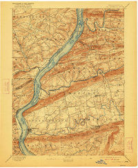 Millersburg Pennsylvania Historical topographic map, 1:62500 scale, 15 X 15 Minute, Year 1893